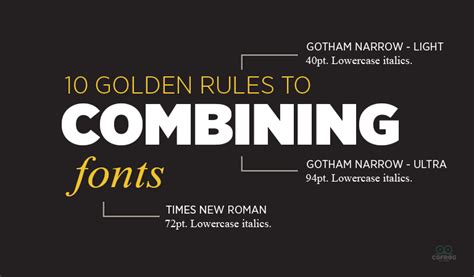 Font Combining Principles Top 10 Font Combinations Golden Rules