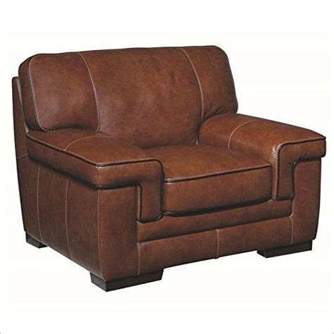 Simon Li Furniture Macco Leather Chair In Chestnut Brown Upcycled