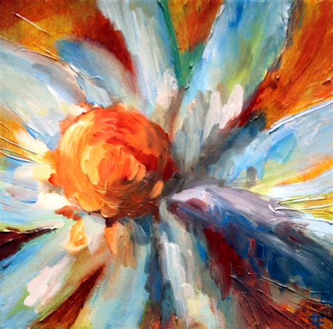 Caring For Your Painting Abstract Flower Art Painting