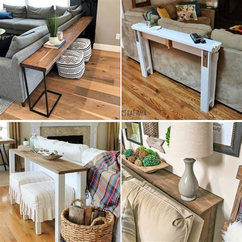How To Make A Table Behind The Couch How To Build A Rustic Sofa Table