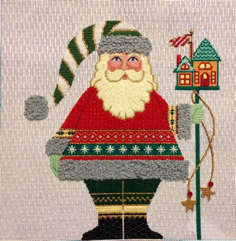 santa by brenda stofft stitches by cynthia thomas needlepoint designs needlework christmas