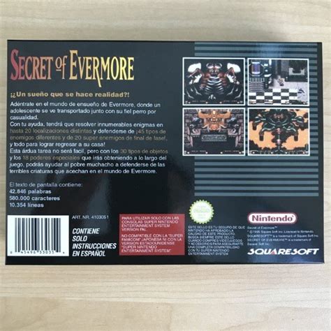 Secret Of Evermore Super Nintendo Snes Us Version Ntsc 16bit With