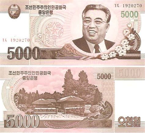 Nordkorea Banknote 5000 Won P 66 Banknoten Geldscheine