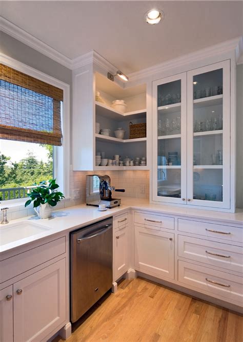 Open kitchen cabinets with aqua white lime green and silver. Interior Design Ideas - Home Bunch Interior Design Ideas