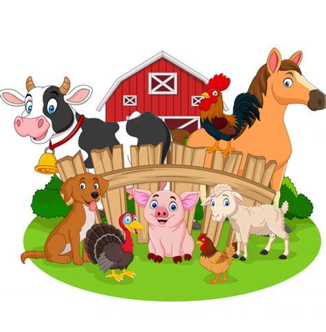 Premium Vector Collection Of Farm Animals Cartoon Animales De