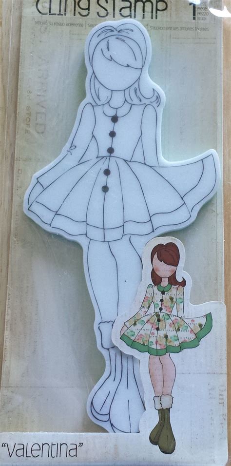 10778 Prima Marketing Mixed Media Doll Rubber Cling Stamps Valentina