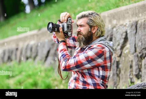 Content Creator Masterpiece Shot Man With Beard Shooting Photos