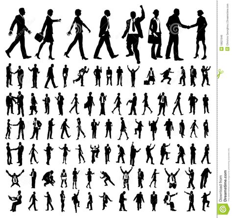 Many High Quality Business People Silhouettes Royalty Free Stock Image ...