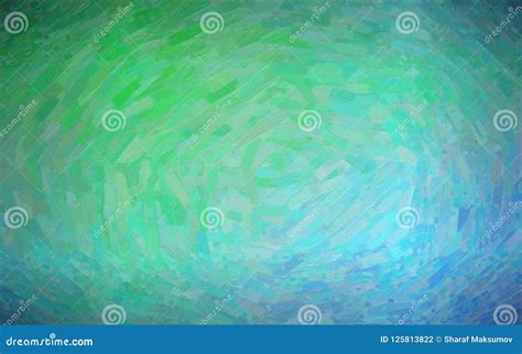 Illustration Of Blue And Green Abstract Oil Painting Background Stock