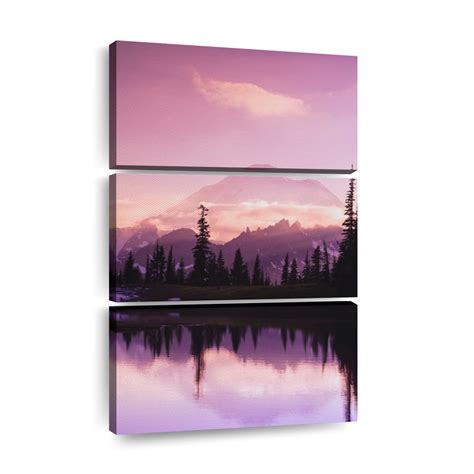Mount Rainier Purple Sunset Wall Art Photography