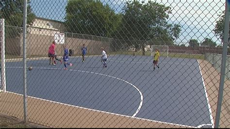 The futsal court used for an international game is larger as compared to the one used in a contest of domestic nature. Outdoor futsal court open in Menasha | WLUK