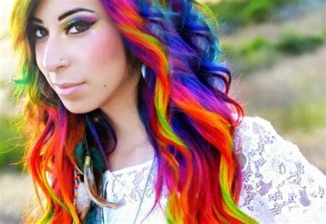 Awesome Rainbow Hair Funky Freak Chic Pinterest Awesome Hair And Rainbow Hair