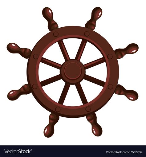 Cartoon Ship S Wheel Royalty Free Vector Image