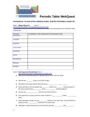 Ionization energy increases this way electronegativity periodic table webquest worksheet answers inspirational. Periodic Table Webquest Answer Key Part 3 | Brokeasshome.com