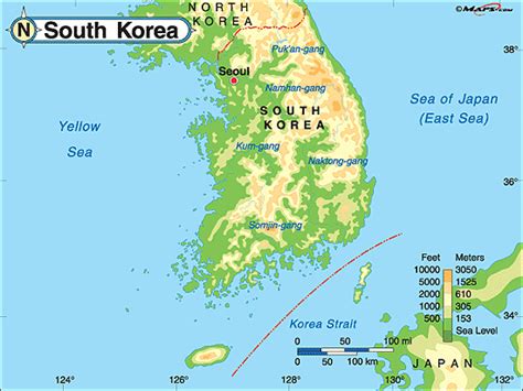 Geographical Map 3 Map Image Korea