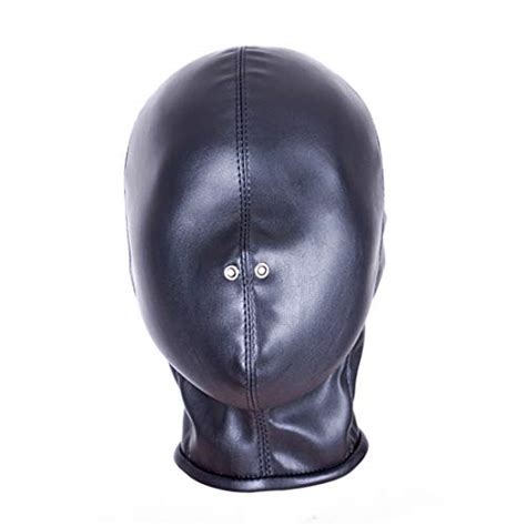 Buy Adult Sex Toy Leather Costume Restraint Hood All Closed Mouth Gag