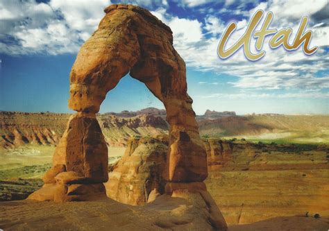 A Journey Of Postcards Delicate Arch Utah