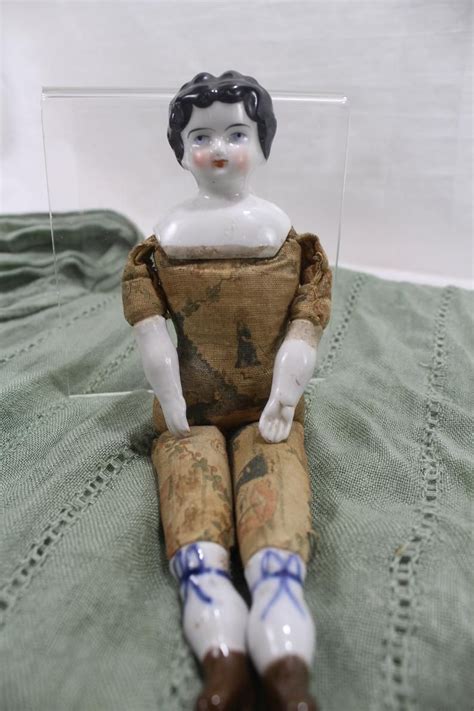 Antique China Head Doll With Original Cloth Body China Arms Etsy