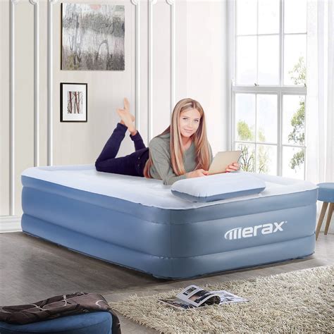 Provide your guests with a cozy comfort plush elevated air mattress during their next visit! Airbed Mattress, Twin Air Mattress with Built-in Pump and ...