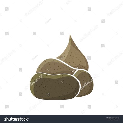 Stinky Pile Colored Poop Cartoon Funny Stock Vector Royalty Free