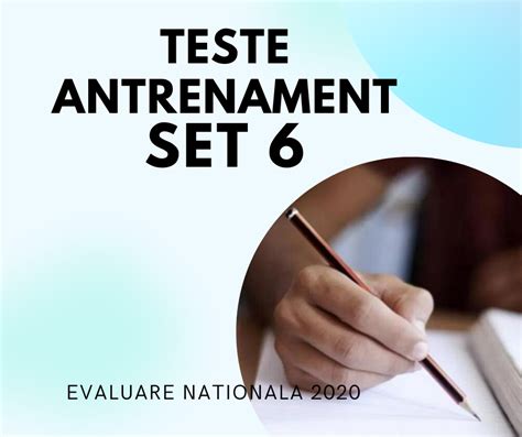 Evaluare Nationala Setul 6 Teste De Antrenament Meseria De Parinte