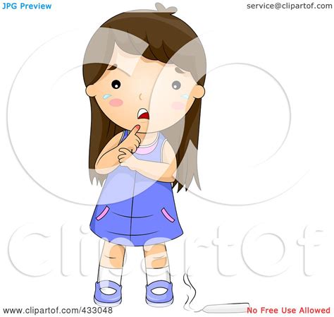 Royalty Free Rf Clipart Illustration Of A Girl Crying