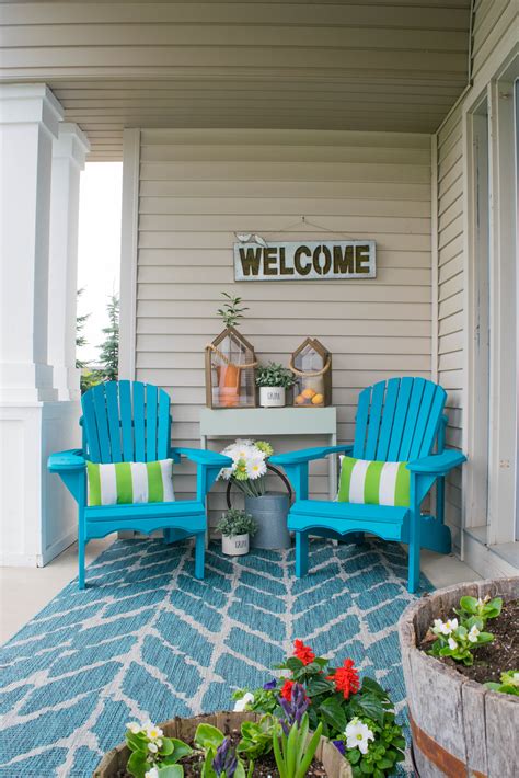 Front Porch Decorating Ideas With The Perfect Adirondack Chairs • Our
