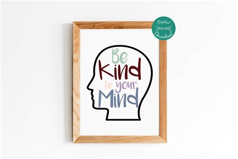 Be Kind To Your Mind Print Mental Health Poster Etsy