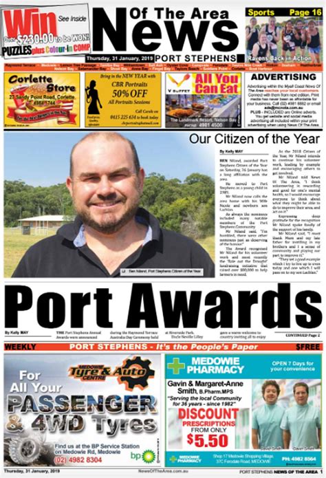 (effective from 1 january 2019 to 31 december 2019). Port Stephens News Of The Area - 31 January 2019 - News Of ...