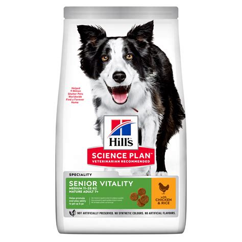 Hills Science Plan Senior Vitality Medium 7 Ração Seca Para Cão