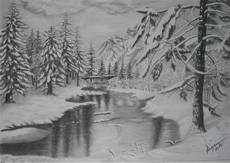 În creion ( adică numai creion negru )sau in mai multe culori in creion? Un Peisaj Cu Trandafiri In Creion : Imagini Cu Peisaje De Iarna In Creion | Picturi, Desene ...
