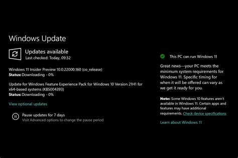 Windows Update Will Tell If The Pc Can Run Windows 11 Update