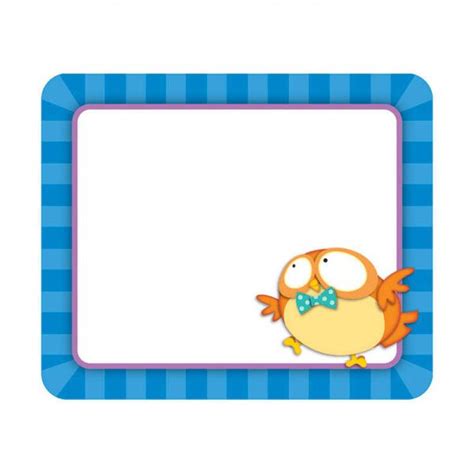 Carson Dellosa Owl Pals Name Tags Cd 150042 Teachersparadise