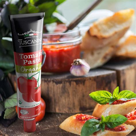 Tuscanini Organic Tomato Paste Tube Oz Pack Double Concentrate Italian Tomatoes All