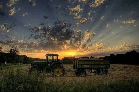 John Deere Tractor At Sunset Artofit