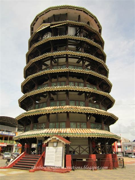It is 25.5 metres tall and from outside, it looks like a 8 storey building. Rainbow's Crafts and Creations: Teluk Intan Leaning Tower