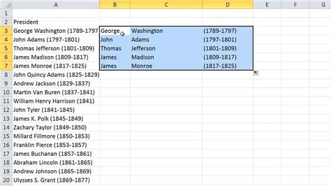 Popularity by year and gender. Pull First, Middle and Last Names From One Cell Into ...