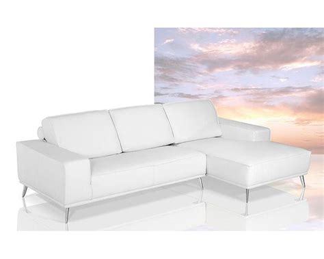 Modern Italian White Leather Sectional Sofa 44l6007