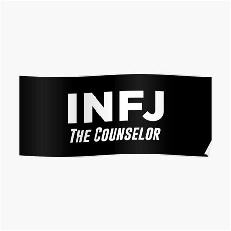 Infj The Counselor Mbti Myers Briggs Personality Introvert Poster For