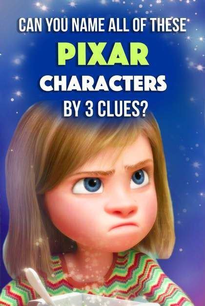 Quiz Can You Name All Of These Pixar Characters By 3 Clues Quizzes For Fun Fun Quiz Pixar