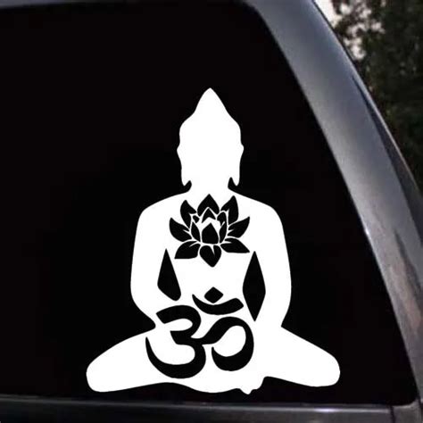 Buddha Meditation Yoga Buddhism Om Symbol Lotus Flower Vinyl Sticker