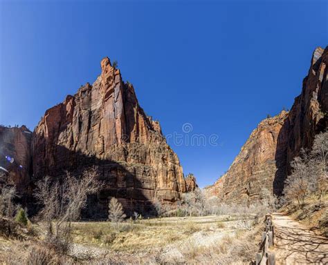 Impression From Virgin River Walking Path In The Zion National Park In