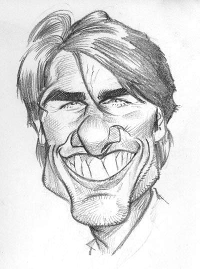 Tom Cruise Caricature Sketch Caricature Artist Caricature Drawing
