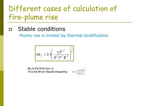 Ppt Calculation Of Wildfire Plume Rise Powerpoint Presentation Free