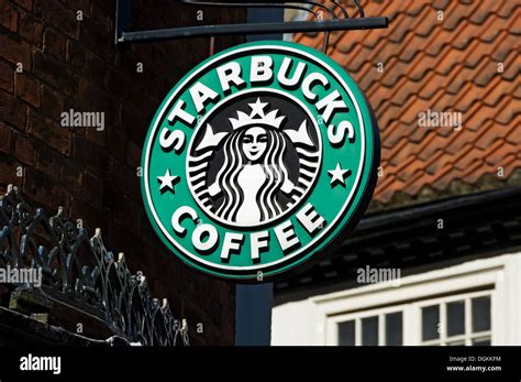 Starbucks Coffee Shop Sign Stock Photo Alamy
