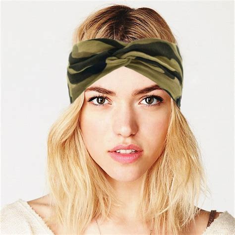 Buy Camouflage Green Sand Headbands Women Outdoor Hair