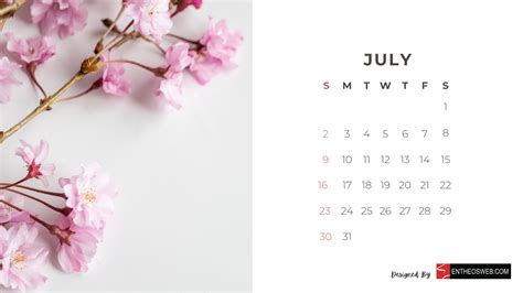 Beautiful Flowers 2023 Monthly Calendar For Desktop Wallpaper And Print