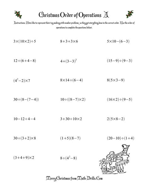 Order Of Operations Algebra Worksheets