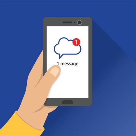 Message Notification Mail Message Received On Smartphone Cloud Chatting ...