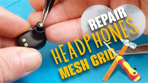 🛠 💡 easy way trick how to repair headphones mesh grid protective grill and headsets easy fix